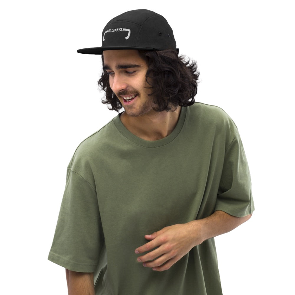 Black 5 Panel Cap - Handlebars