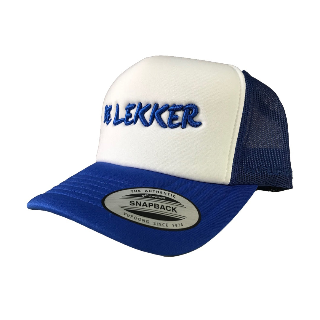 Blue & White Trucker Cap - Be Lekker 3D